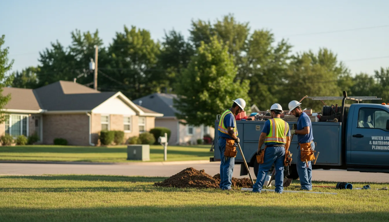 Residential water line and bathroom plumbing service in Orient, OH